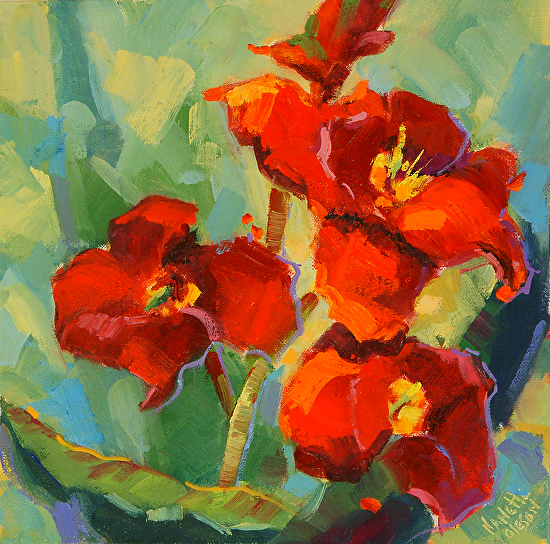 nanette oleson - Work Detail: Crimson Canna Lily