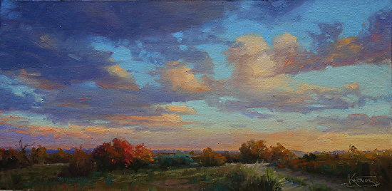 robert kuester - Work Zoom: Clouds in Ochre and Violet