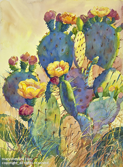 Mary Shepard - Work Detail: CACTUS DELIGHT_(available as giclee print)