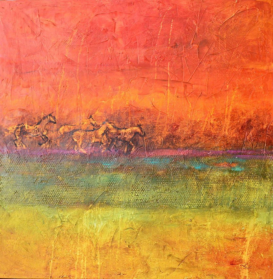 Into the Sunset by Filomena Booth Acrylic ~ 40" x 40"