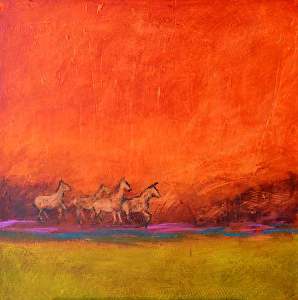 On the Range by Filomena Booth Acrylic ~ 30" x 30"