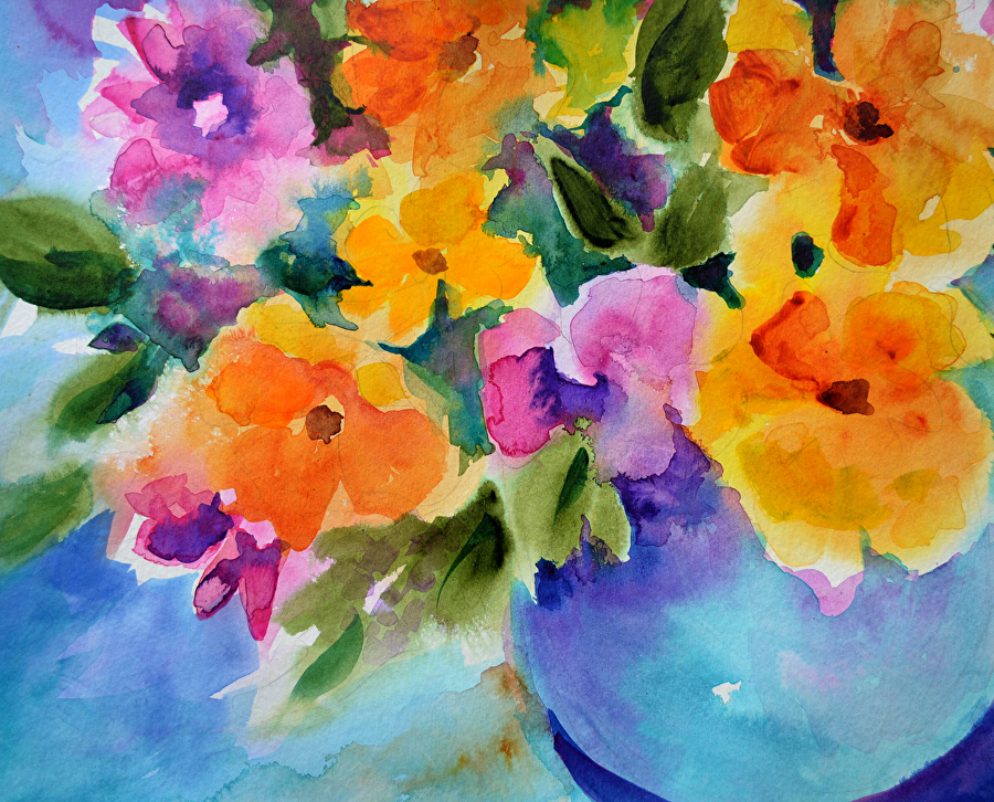 Nature's Melody by Filomena Booth Watercolor ~ 12" x 16"
