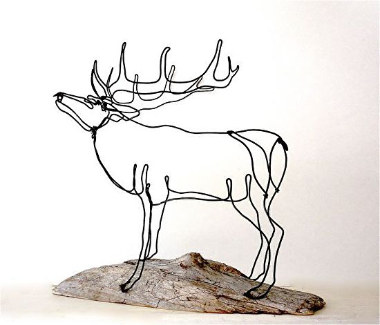 indie tumblr drawings Wire Zoom: Elk  Bullivant Sculpture Work Bud